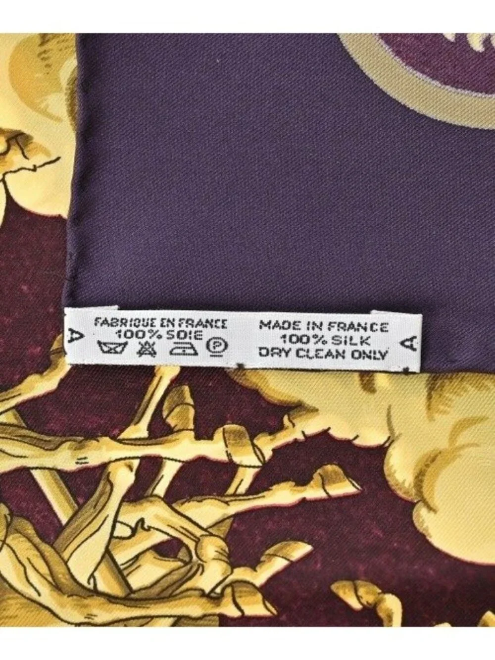 Hermes Bandana Scarf Purple